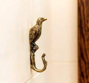 Vintage Floral <b>Metal</b> Wall Hooks 3-Piece Set Antique Gold Finish <b>Clothing</b> Storage Rack Decorative Hook <b>Rail</b> - Product Image 1