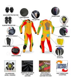Genuine Leather Motorbike Racing Suit Plus Size Sportswear for Auto & Motorcycle Racing Genuine Leather Motorbike Suit - Product Image 6