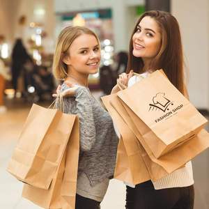 Bolsas de Papel Kraft Ecológicas Impresas Personalizadas con Asas Retorcidas para Comida para Llevar, Café y Comida Rápida - Product Image 6