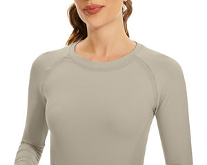 Chemise de yoga pour femme à manches longues, sans couture, coupe ajustée, pour la course à pied, la gym et le fitness, vêtements de sport, chemise de yoga pour femme - Product Image 3