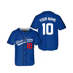Último Modelo de Camiseta de Béisbol Personalizada de Alta Calidad, 100% Poliéster, Secado Rápido, Bajo MOQ, Nuevo Diseño, Impresión Digital por Sublimación, Verano - Product Image 1