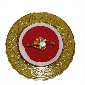 แหวนทองคำแท้ 22k สำหรับผู้ชาย/ผู้หญิง งานฝีมือแท้ สไตล์อินเดีย เครื่องประดับงานแต่งงาน งานเลี้ยง หรูหรา โดดเด่น - Product Image 1