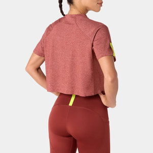 Camiseta Deportiva para Mujer, Elástica, de Color Sólido, Transpirable, 180 g/m², Ligera, Anti-Pilling, Personalizable, en Spandex/Poliéster - Product Image 2