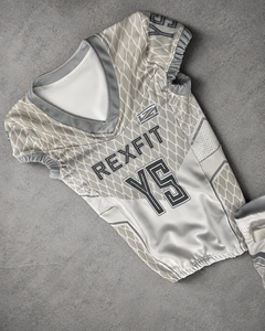 Conjunto de Uniforme de Fútbol Americano Unisex Rexfit, Pantalones y Camiseta con Estampado 3D Sublimado, Malla Transpirable, Cuello en V, Sin Mangas, Absorbe la Humedad - Product Image 5
