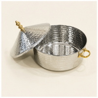 Casserole moderne en acier inoxydable martelé à double paroi isolée, revêtement multicouche, compatible lave-vaisselle, tous types de cuisinières