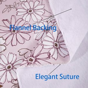 Nappe en vinyle robuste avec envers en flanelle, imperméable et résistante à l'huile, rectangulaire, en plastique, résistante aux taches et facile à nettoyer - Product Image 2