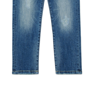 Pantalones de mezclilla para niños, cómodos y transpirables, con bolsillos laterales, estilo casual elegante, mezclilla de algodón de primera calidad, corte ajustado. - Product Image 4