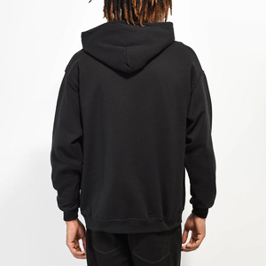 Sweat-shirt à capuche noir pour homme avec logo crâne en strass, poche avant, coupe oversize, style hip-hop, vêtement d'automne - Product Image 2
