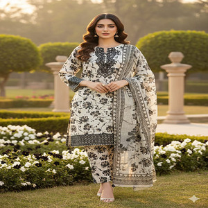 ชุดสำเร็จรูปสไตล์ปากีสถานสำหรับผู้หญิง ผ้าสวิสลอนในปากีสถาน ซัลวาร์ คามีซ ชุดฤดูร้อนสำหรับผู้หญิง เสื้อผ้าผู้หญิง - Product Image 1