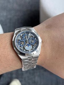 Reloj de pulsera mecánico automático de lujo para hombre, estilo de diseñador, de 41.5 mm, casual, para negocios, banquetes, con calendario perpetuo esqueletizado - Product Image 4