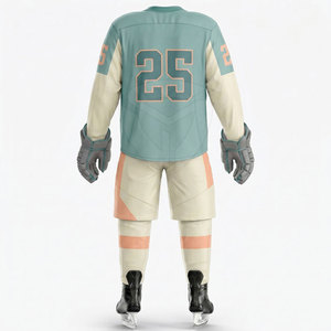 Uniforme de hockey sur glace professionnel pour hommes, ensemble maillot et short en tissu respirant, coupe confortable pour l'entraînement et les activités sportives - Product Image 3