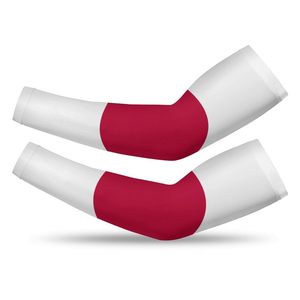 Mangas de Ciclismo Blancas y Rojas con Bloques de Color, Anti-UV, Unisex para Adultos, Par de Mangas Elásticas Deportivas para Gimnasio, Entrenamiento, Fitness - Product Image 6