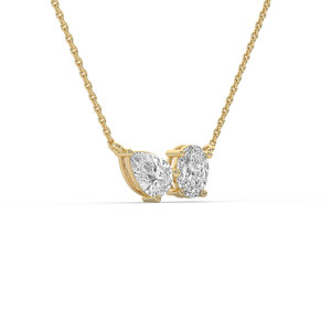 Lab Grown Diamond <b>Pendant</b> 2.00 Carat Oval Brilliant Cut 14K <b>Solid</b> <b>Gold</b> Lightweight Engagement Jewelry with IGI Certification - Product Image 5