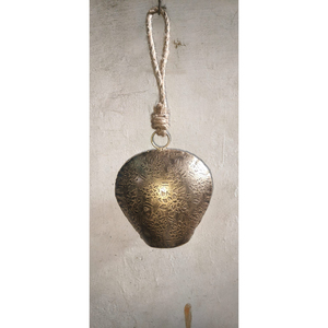 Campanas Colgantes Navideñas Vintage, Campana de Metal Rústica con Cuerda de Yute, Campanillas para Decoración de Árboles, Coronas, Ventanas y Paredes de Estilo Rústico - Product Image 1
