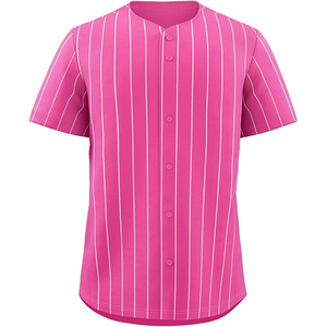 Camiseta de béisbol unisex con cintura tipo bandera, dobladillo asimétrico, personalizada, de malla transpirable, con botones frontales y manga corta - Product Image 1