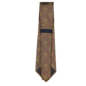Iota Phi Theta Crest Necktie <b>Brown</b> Gold Greek Apparel Fraternity Silk <b>Tie</b> Premium Formal Classic Accessory Wear - Product Image 2