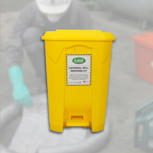 Kit Universal para Derrames de 60L con Contenedor de Pedal – Kit de Respuesta a Derrames de Productos Químicos Peligrosos Industriales, Proveedor de Kits de Control de Derrames Absorbentes - Product Image 3