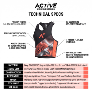 Custom Men's Cropped Racerback Tank <b>Top</b> ECONYL Compression Workout Y-Back Gym Crop <b>Top</b> OEM Manufacturer - Product Image 5