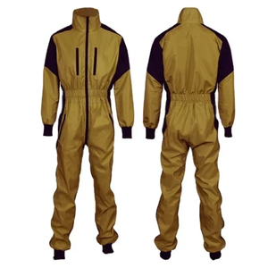 Overol de Trabajo para Hombre en Poliéster Verde Oliva con Paneles Negros en los Hombros, Uniforme Resistente al Agua - Product Image 5