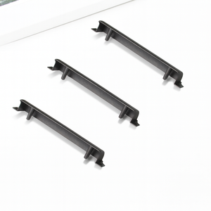 Factory Price Zinc Alloy Matte <b>Black</b> <b>Edge</b> Pull Handle Modern Minimalist Style for Kitchen Cabinet Bedroom Bathroom Furniture - Product Image 4