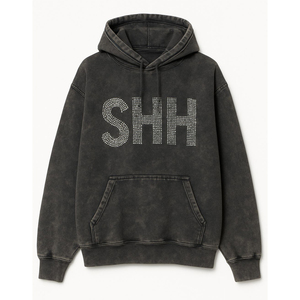 Sweat-shirt à capuche surdimensionné pour homme, imprimé flamme en strass noir, coton French Terry, style automne - Product Image 3