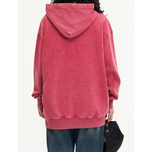<b>Women</b> Oversized Acid Wash <b>Hoodie</b> With Ribbed Cuffs Adjustable Hood And Loose Comfortable Ladies Hoodies - Product Image 6