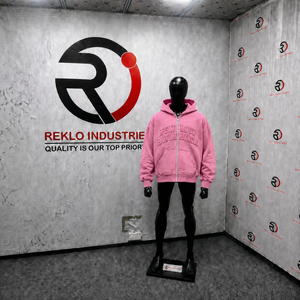 Sweat à capuche rose vintage délavé avec fermeture éclair, motif brodé « Feel Lost But Im Back », coupe oversize, style streetwear décontracté - Product Image 3
