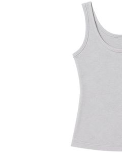 Manufacturer Custom <b>Light</b> Grey Tank Top With Yellow Shorts Women Summer Casual Two Piece Set Sleeveless <b>Lounge</b> Wear Outfit Set - Product Image 3