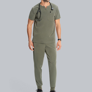 Conjunto de Uniformes Médicos Personalizados para Hombre, Material Spandex, Tela Tejida, Suave y Cómoda, Uniforme de Enfermero, Uniforme Médico Masculino para Hospital - Product Image 1