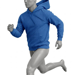 Sweat-shirt à capuche pour homme, couleur unie, coupe classique, en molleton de coton, décontracté, avec poche, pour l'automne - Product Image 5