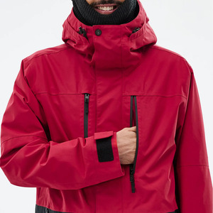 Chaqueta de Esquí y Snowboard para Hombre, Invierno 2026, Personalizada, con Capucha, Impermeable 10,000mm, 100% Poliéster, Rojo Oscuro/Negro, Montec - Product Image 5