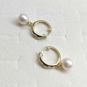 S925 <b>Silver</b> Ear Studs Round Flawless 8-9mm Seedless Freshwater Pearls High Quality Ear <b>Clips</b> - Product Image 3