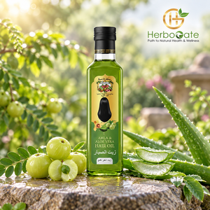 Aceite Capilar Herbal de AMLA y Aloe Vera para el Cuidado Diario del Cabello, Textura Suave, Sensación Ligera, Fórmula Nutritiva, OEM - Product Image 1