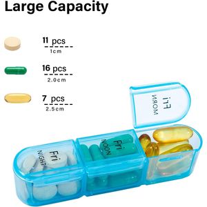 Organizzatore Settimanale per Pillole, Contenitori per Conservare Vitamine e Medicinali - Product Image 3