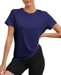เสื้อยืดแขนสั้นสไตล์สปอร์ตสำหรับผู้หญิง ผ้าฝ้าย 100% สวมใส่สบาย ทรงหลวม ระบายอากาศได้ดี ผ้าเจอร์ซีย์ ย้อมสีพื้น - Product Image 2