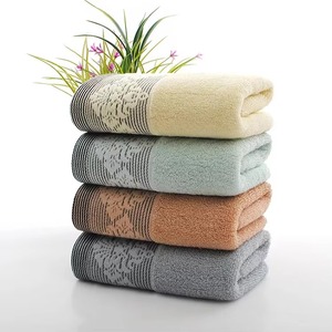 Ensemble de serviettes de bain 100% coton, rectangulaires, tissées, unies, douces, respectueuses de la peau, pour la plage, rose, gris, bleu - Product Image 2