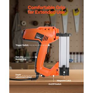 18 Gauge 1 1/4 Inch Electric Nail Gun 2 in 1 <b>Staple</b> & Brad Nailer 1000 Pcs <b>Staples</b> Nails Efficient Stapler for Home Improvement - Product Image 5