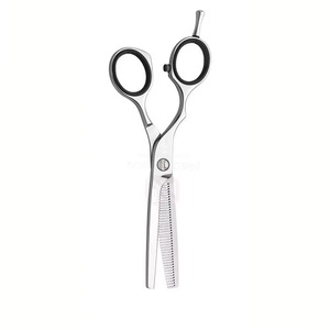 Ciseaux à cheveux en acier inoxydable professionnels pour barbier, poignée antidérapante, pour droitiers, outil de salon, fabricant OEM - Product Image 6