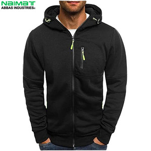 Fleece <b>Gym</b> Training <b>Zip</b> <b>Up</b> Hoodie Men Flexible Stitching Quick Dry Breathable Sports Wear - Product Image 4