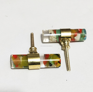 Transparent Multi-Colourful Terrazzo Design Cabinet <b>Knobs</b> Multi-Functional Use <b>for</b> Door <b>Dresser</b> Drawer-Customized Adjustable - Product Image 1