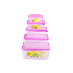 Récipient de nourriture en plastique rectangulaire portable avec couvercle durable stockage frais empilable pour la cuisine voyage bureau école usage domestique - Product Image 5