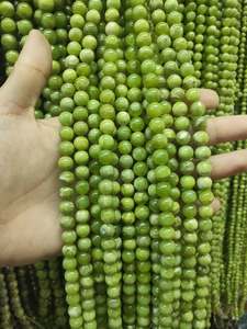 Cuentas redondas lisas de jade verde natural, piedras preciosas sueltas para la fabricación de pulseras, collares y joyería. - Product Image 3