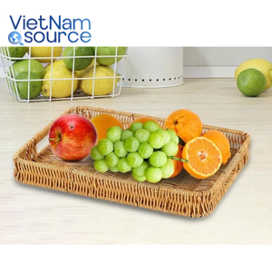 Plateau de rangement en rotin artisanal de haute qualité et organisateur décoratif – Couleur/taille/forme personnalisables – Source Vietnam – Idéal pour le camping et les voyages - Product Image 2