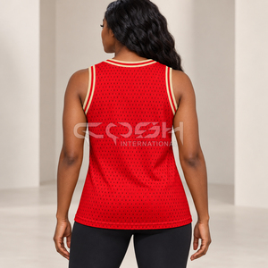 Camiseta de Baloncesto Bordada de Malla Transpirable para Mujer, Sororidad Cosh International, Camiseta Universitaria - Product Image 5