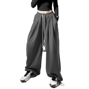 Baggy Cotton Made Wholesale Sweat <b>Pants</b> Custom Women Casual <b>Pant</b> Trendy Women Sweat <b>Pants</b> High Waist Streetwear Drawstring - Product Image 2
