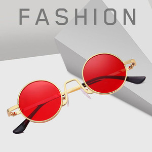 Cheap Sunglasses Round Women Metal Trendy <b>Sun</b> Glasses Fashion Female Lady Designer Eyewear <b>Shades</b> Sunglasses - Product Image 2