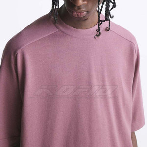 T-shirts Oversize Homme en Coton Doux Coupe Décontractée Vêtements Décontractés Streetwear Vente en Gros Usine - Product Image 6