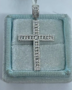 Colgante Cruzado de Diamantes Moissanite VVS, Colgante de Plata 925 con Incrustaciones de Diamantes, Colgante Hip Hop, Joyería de Fe Cristiana, Colgante Religioso - Product Image 6