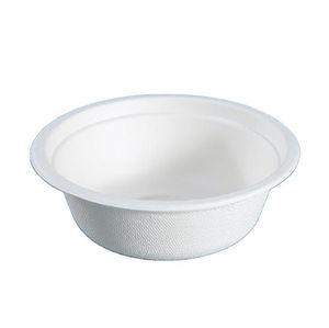 Bol jetable en bagasse naturelle, compostable, en fibre de canne à sucre, pour les repas chauds et froids - Product Image 2