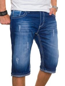 2025 pantalones vaqueros cortos de mezclilla para hombre, hasta la rodilla, nuevos pantalones informales geniales de verano, pantalones cortos elásticos diarios de alta calidad, recién llegados - Product Image 3
